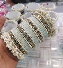 White Bangles Set